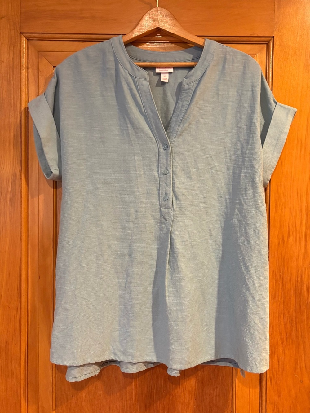 Isabel Maternity Short Sleeve Henley Top XS